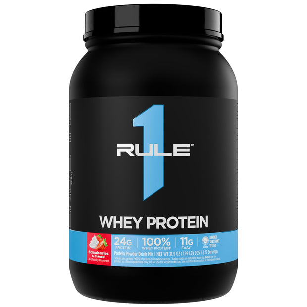 Rule 1 Whey Protein – 24g Fast-Acting Protein from All-Whey Sources with Naturally Occurring EAAs & BCAAs for Workout Recovery or Anytime Use (5 Pounds*, Vanilla Ice Cream)