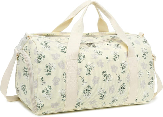Duffle Bag for Gym Sports Women Girls Workout Travel Bag Weekender with Shoe Compartment and Wet Pocket