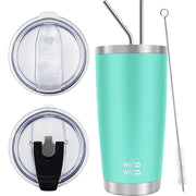 WETOWETO 20oz Tumbler, Stainless Steel Vacuum Insulated Coffee Travel Mug, Double Wall Powder Coated Insulated Coffee Mug Travel Mug with Lid Thermal Cup for Outdoor (Navy Blue, 1 Pack)