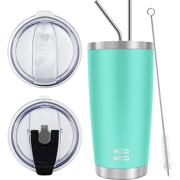 WETOWETO 20oz Tumbler, Stainless Steel Vacuum Insulated Coffee Travel Mug, Double Wall Powder Coated Insulated Coffee Mug Travel Mug with Lid Thermal Cup for Outdoor (Navy Blue, 1 Pack)