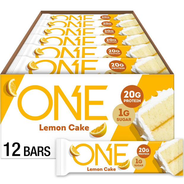 ONE Protein Bars, Chocolate Chip Cookie Dough, Gluten Free with 20g Protein and 1g Sugar, Pantry Staples, 2.12 oz (12 Count)