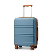 Kono 3 Piece Luggage Sets Expandable(only 28") Lightweight with Spinner Wheels TSA Lock Hardside Travel Rolling Suitcases 20in 24in 28in Carry on Pink