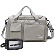 Small Gym Bag for Women, Travel Duffle Bag Carry On Weekender Bag with Shoe Compartment