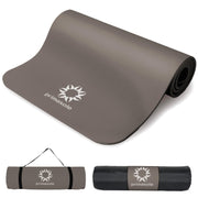 1/2-Inch Extra Thick NBR Yoga Mat with Enhanced Stability - Textured Design, Lightweight Mat with Carrying Strap & Case for Yoga, Pilates, Gym & Home Use (Multiple Colors)