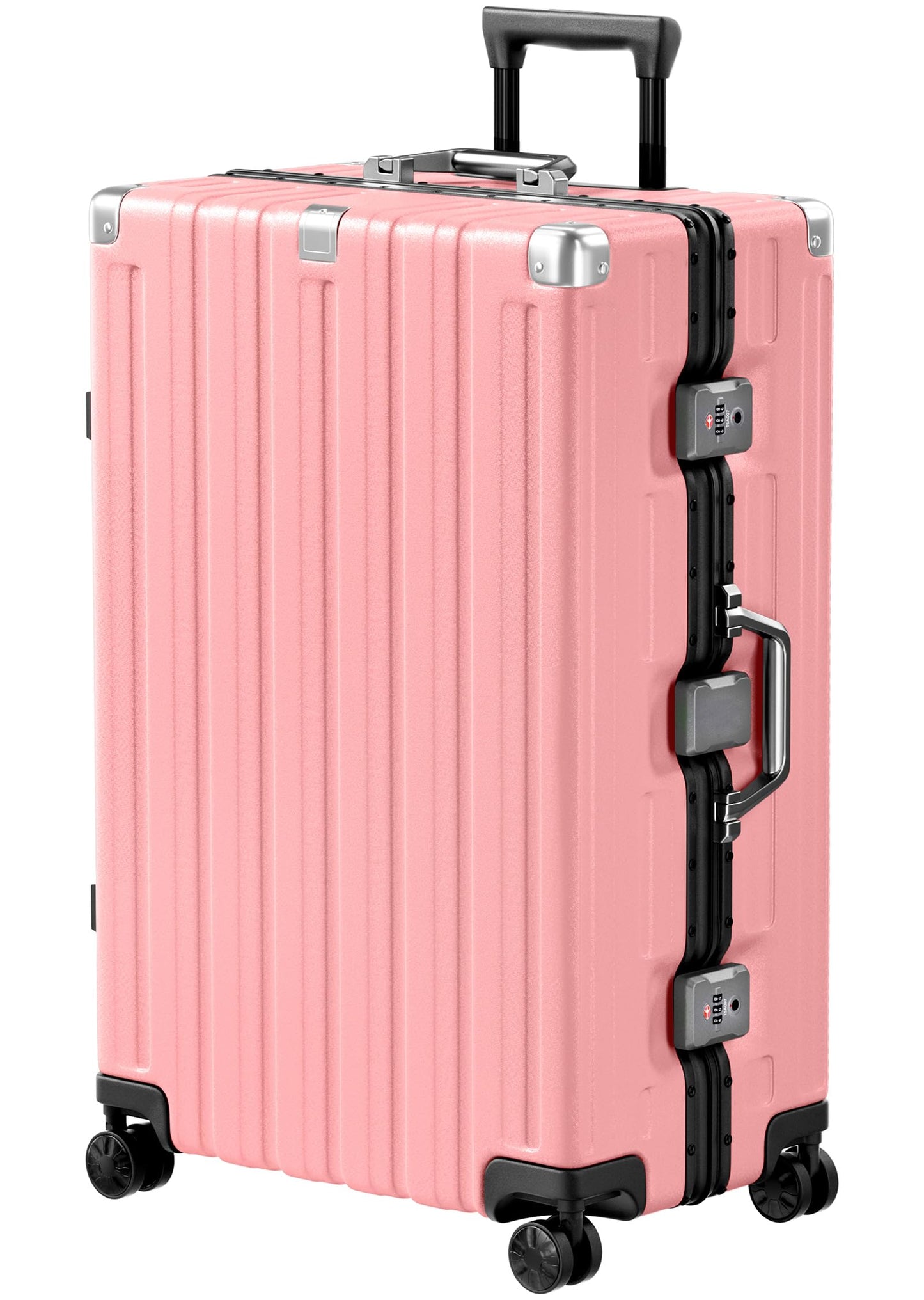 Krute Luggage Set 2 Pieces 20 28 Inch Aluminum Frame Carry on Luggages TSA Lock No Zipper Checked Suitcase with Spinner Wheels Lightweight PC Shell Hardside Suitcases