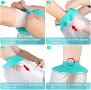 Waterproof Leg Cast Cover for Showering, Reusable Shower Sleeve for Lower Leg After Surgery, Watertight Non-Slip Adult Fracture Protector Bag, Water Proof Medical Covers for Calf/Ankle/Wound/Bandages