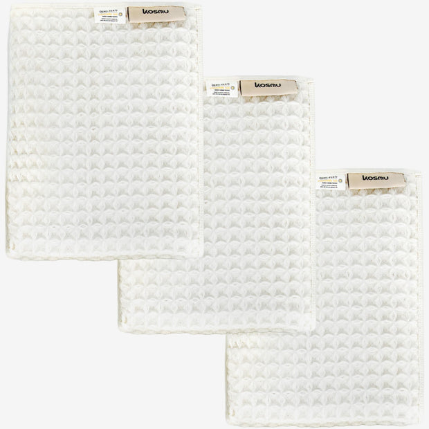 Luxury Japanese Cotton Waffle Bath Towel | Plush, Absorbent, and Quick Dry (Coral Orange, Hand Towel, 32" x 16")