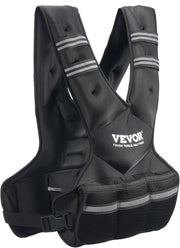 VEVOR Adjustable Weighted Vest, 11-20lb/20-32lbs/35lbs/40lbs Weight Vest with 6 Ironsand Weights and Reflective Stripe, Workout Equipment for Strength Training Running Jogging