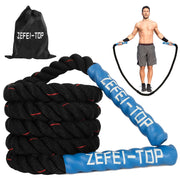 Jump Rope, 3.75 LB/2.65 LB Weighted Jump Rope for Fitness, Heavy Skipping Rope for Home Gym Workout, Weight Loss, Strength Training, Total Body Exercise Equipment