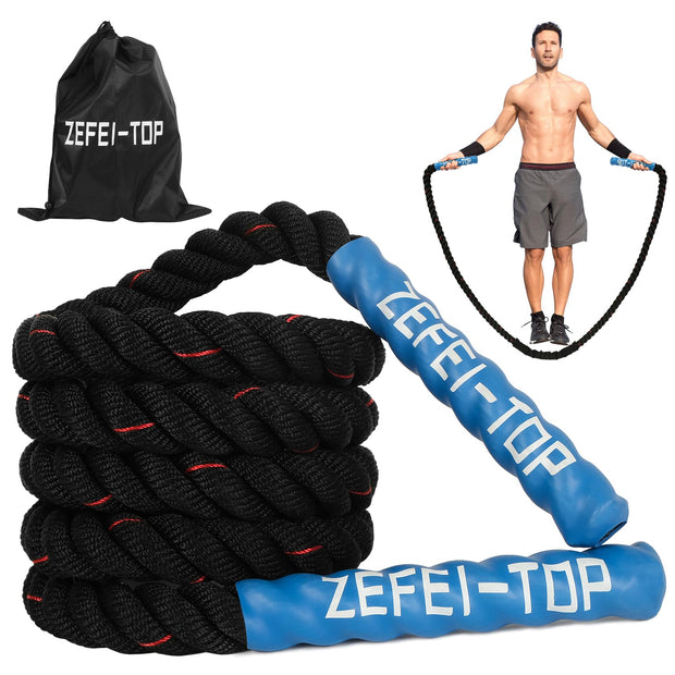 Jump Rope, 3.75 LB/2.65 LB Weighted Jump Rope for Fitness, Heavy Skipping Rope for Home Gym Workout, Weight Loss, Strength Training, Total Body Exercise Equipment