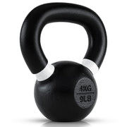 Single Cast Iron Kettlebell | Powder Coated - Wide Handle Weights for Core & Glute Workouts; Swings, Squats, Deadlifts; Strength, Endurance & Flexibility for Men & Women