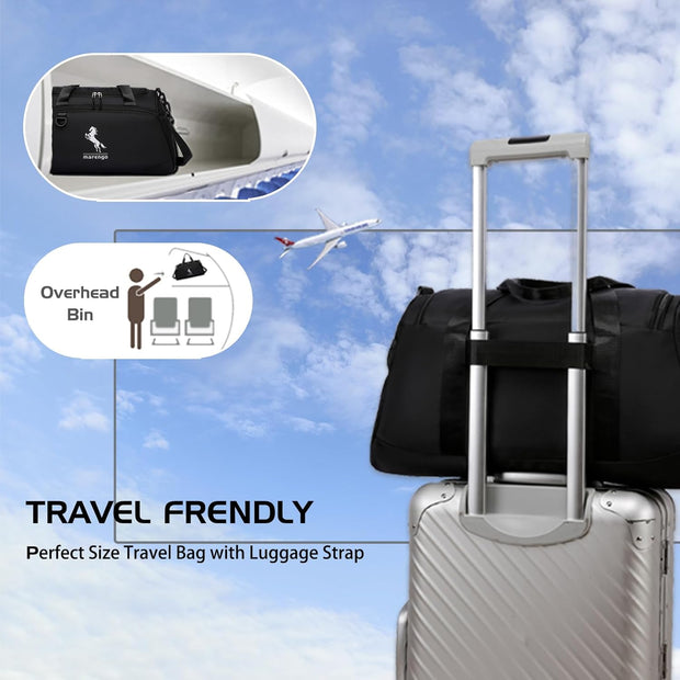 Marengo Gym Bag for Men & Women with Shoe & Wet Compartment - Duffle Bag for Travel, Sports, Fitness & Workout, gifts for men&women