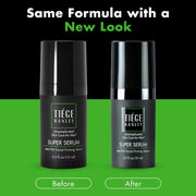 Tiege Hanley Anti-Aging Face Serum, SUPER SERUM (2-Pack) - Skin Tightening Facial Serum for Men - Mens Serum For Face with Sodium Hyaluronate & Retinyl Palmitate for Smoother & Tighter Skin, 0.5 Fl Oz