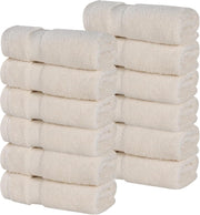 Superior Zero Twist 100% Cotton Bathroom Towels, Super Soft, Fluffy, and Absorbent, Premium Quality 6 Piece Towel Set with 2 Washcloths, 2 Hand Towels, and 2 Bath Towels, Coral