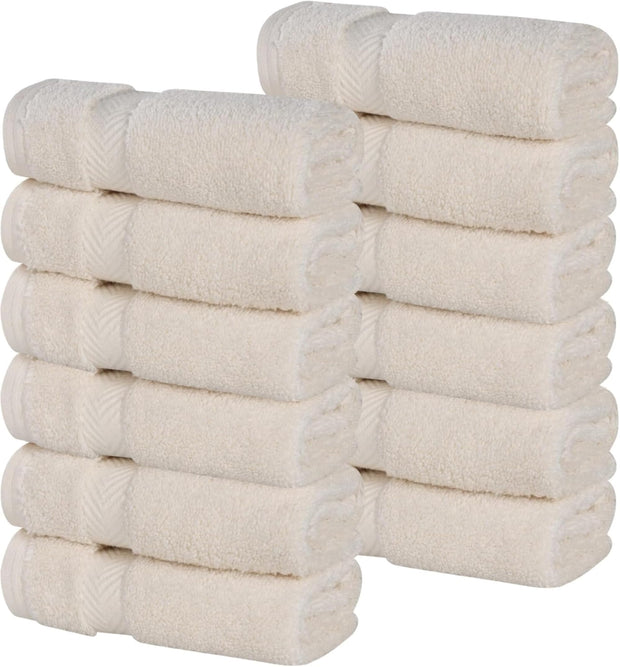 Superior Zero Twist 100% Cotton Bathroom Towels, Super Soft, Fluffy, and Absorbent, Premium Quality 6 Piece Towel Set with 2 Washcloths, 2 Hand Towels, and 2 Bath Towels, Coral