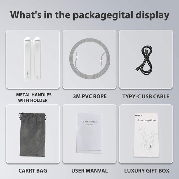 Jump Rope With Counter and App - Tangle-Free Rapid Speed Skipping Rope for Fitness, Home Exercise, Workout - Gifts for Adults, Women, Men, Kids