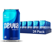Zevia Zero Sugar Soda, Strawberry Lemon Burst, 12 oz Cans (24-Pack) – Naturally Sweetened, Zero Calorie Sugar Free Soda - Non-GMO Project Verified, Gluten-Free, Vegan