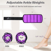 Sportneer Upgrade Adjustable Ankle and Wrist Weights for Women and Men 1-7 lbs / 1-10 lbs Set | Comfortable, Secure Fit for Walking, Running, Fitness, Physical Therapy, Home Gym