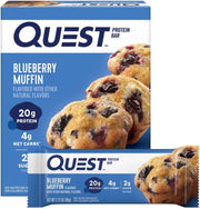 Quest Nutrition Blueberry Muffin Protein bar, 8.48 Oz (Pack Of 4)