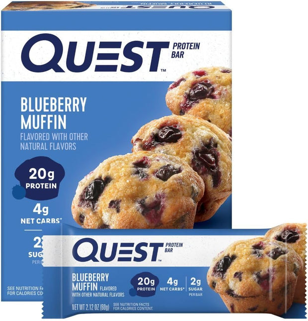 Quest Nutrition Blueberry Muffin Protein bar, 8.48 Oz (Pack Of 4)