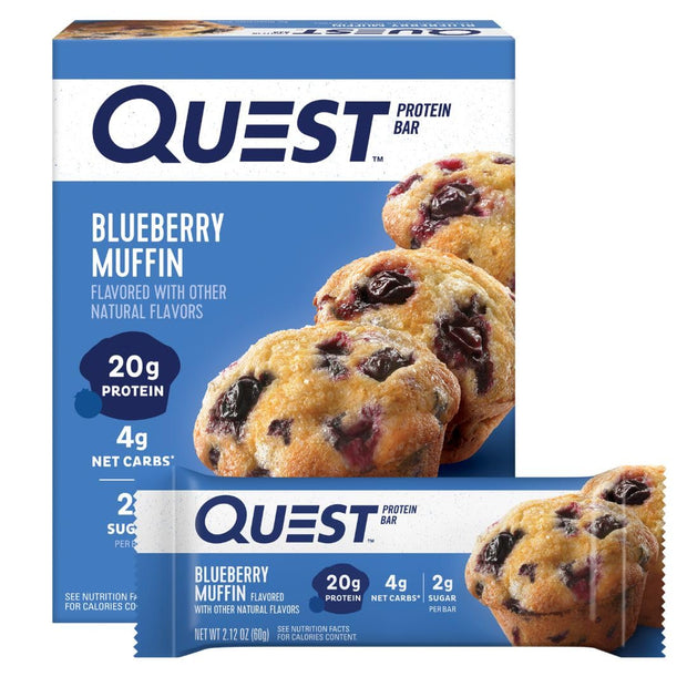 Quest Nutrition White Chocolate Raspberry Protein Bars, 20g Protein, 1g Sugar, 5g Net Carb, High Fiber, Gluten Free, Keto Friendly, 4 Count