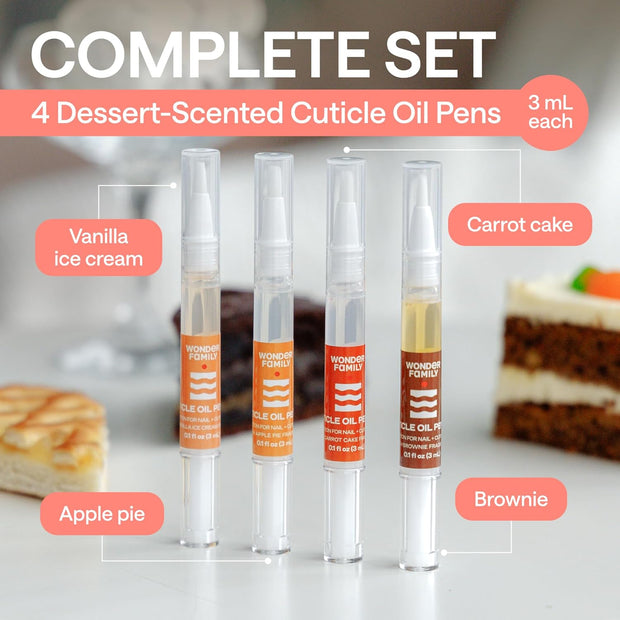 Cuticle Oil Pen 4-Pack – Nail Growth Oil and Strengthener with Jojoba, Almond & Vitamin E – Cuticle Care Oil for Nails & Cuticles – Nail Repair, Hardener & Moisturizer – Scented Nail Pens for Manicure