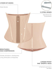 Lover-Beauty Waist Trainer for Women Tummy Control Workout Waist Cincher Corset Shapewear Body Shaper Zipper and Hooks