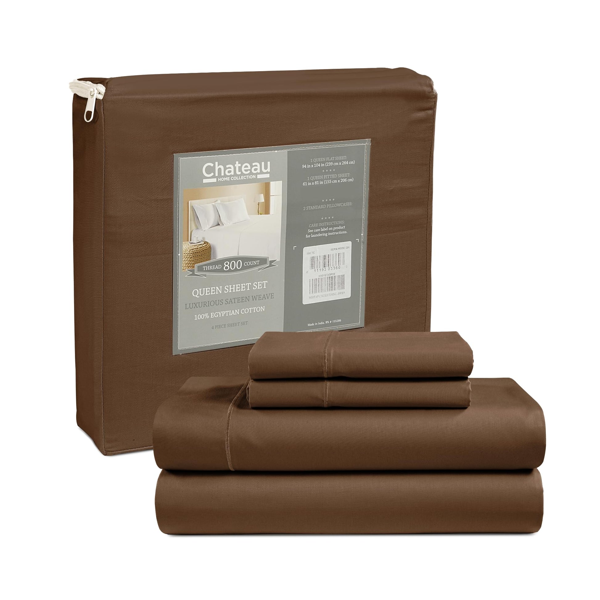 100% Egyptian Cotton Sheets King Size Sheets Set with Fully Elasticated Fitted Sheet & Pillowcase sets, 800 TC Hotel Collection Deep Pocket King Sheet Set, No Pill Soft Breathable Luxury White Bedding