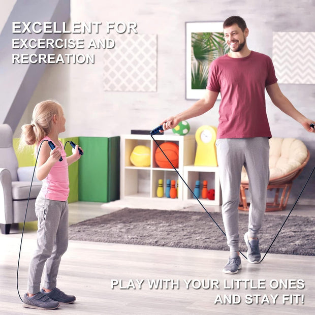 Jump Rope Workout Fitness Exercise Equipment Home Gym, Men Women and kids, Health,From Only U, (Multiple Colors)