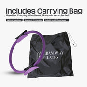 Premium Pilates Ring Fitness Circle - Lightweight Durable Foam Padded Handles, Flexible Resistance Exercise Equipment for Toning Arms, Thighs, Legs & Core