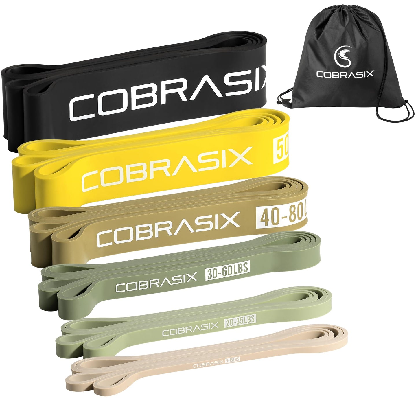 Resistance Bands for Working Out Men and Women | Resistance Bands for at Home Workouts, Powerlifting, Stretching, WOD, Strength Training and Pull Ups