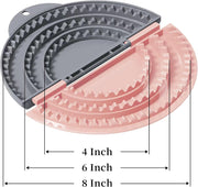 Tortilla Sealer,SELERS,Tacos tortilla crimper Maker Large,Removable & Adjustable 4"-6''-8" Crust,For Burritos,Pasties,Tortilla,Dumplings,Sandwich,Grey Yellow