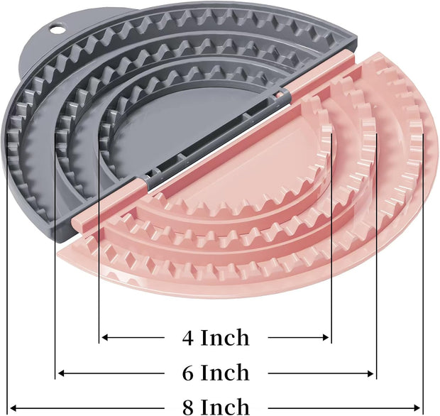 Tortilla Sealer,SELERS,Tacos tortilla crimper Maker Large,Removable & Adjustable 4"-6''-8" Crust,For Burritos,Pasties,Tortilla,Dumplings,Sandwich,Grey Yellow