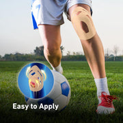 PreCut Kinesiology Tape for Knees, 12PCS Upgraded Waterproof KTQUICK Knee Tape for Knee Pain Relief Pre Cut, Original Cotton Athletic Knee Tape, Waterproof&Hypoallergenic Latex-Free for Sports (Black)