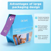 OK TAPE Kinesiology Tape Pre Cut Strips Bulk (150 PCS),Elastic Cotton Latex Free Hypoallergenic Athletic Tape Roll for Muscle Joint Knee,Waterproof k Tape 2in×10in/PCS