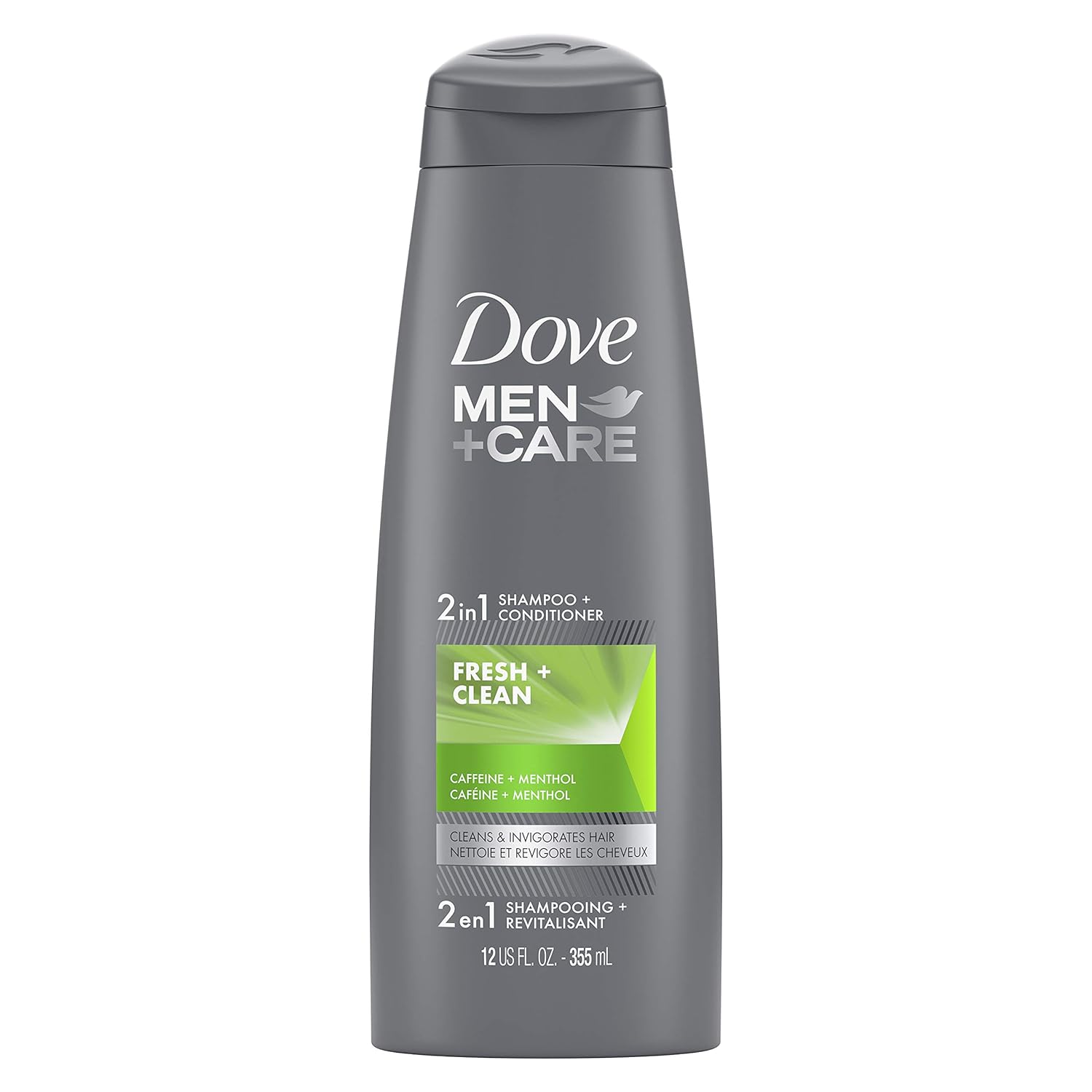 Dove Men+Care Fortifying 2 in 1 Shampoo and Conditioner for Normal to Oily Hair Fresh and Clean with Caffeine Helps Strengthen and Nourish Hair 12 oz