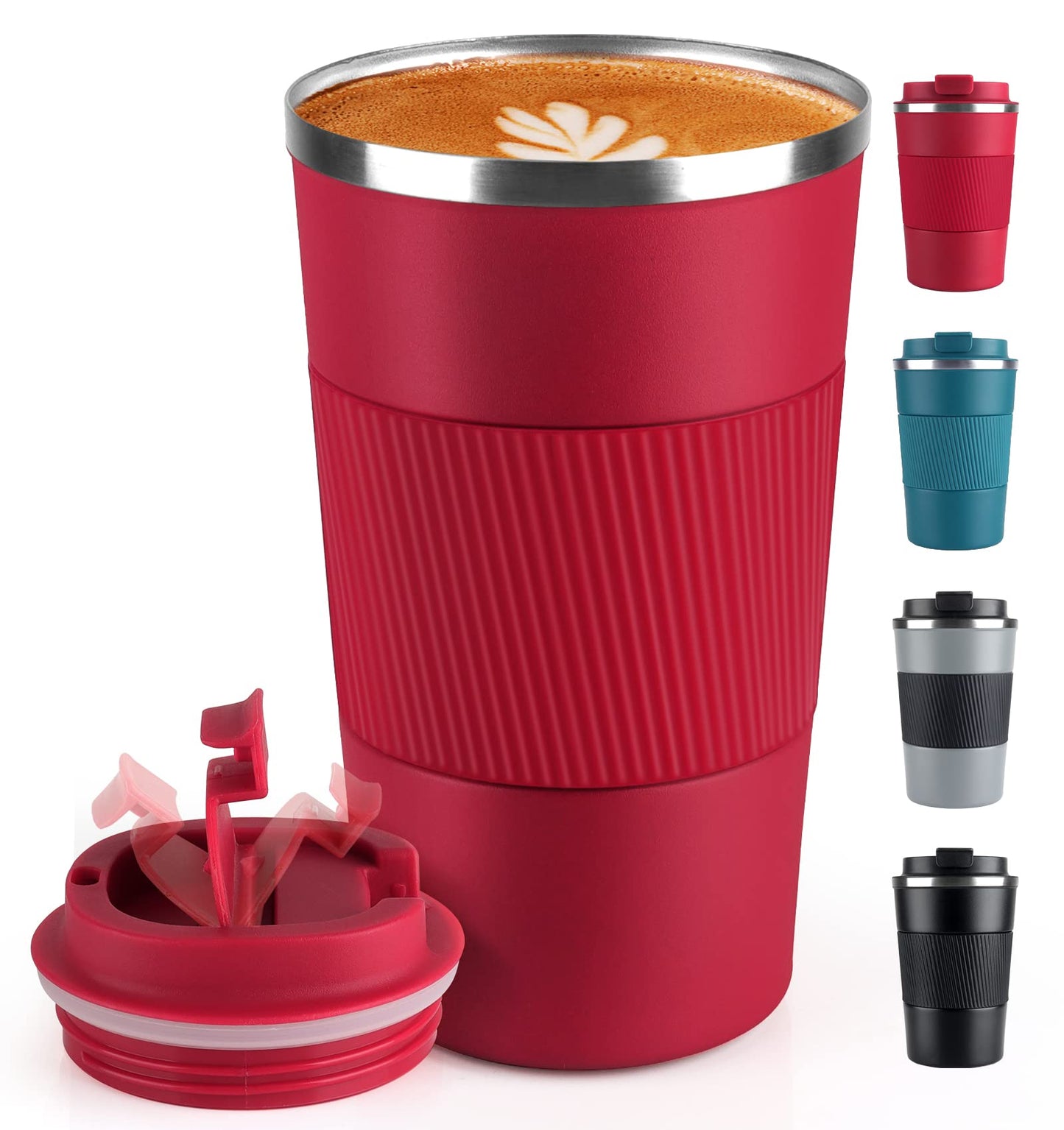 Coffee Mug 12oz - Insulated Travel Mug Spill Proof with Leakproof Lid Vacuum Stainless Steel Travel Coffee Mug Water Tumbler to GO, Reusable Coffee Cup for Men and Women for Hot & Cold Drinks