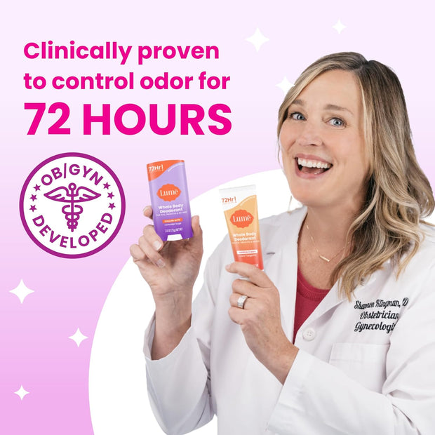 Lume Invisible Spray Deodorant For Women - Whole Body Deodorant Spray - 72 Hr Odor Control - Ozone Friendly, Natural Propellant - Aluminum & Baking Soda Free, Skin Loving - 2 pack (Clean Tangerine)