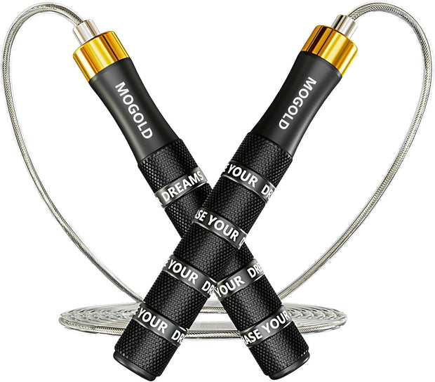 Pro Adjustable Speed Jump Rope - 10ft 4mm PVC Steel Wire with Dual Ball Bearings & 360° Spin - Metal/Rubber Ergonomic Grips for CrossFit, HIIT, Weight Loss, Home Gym Workouts for Men & Women