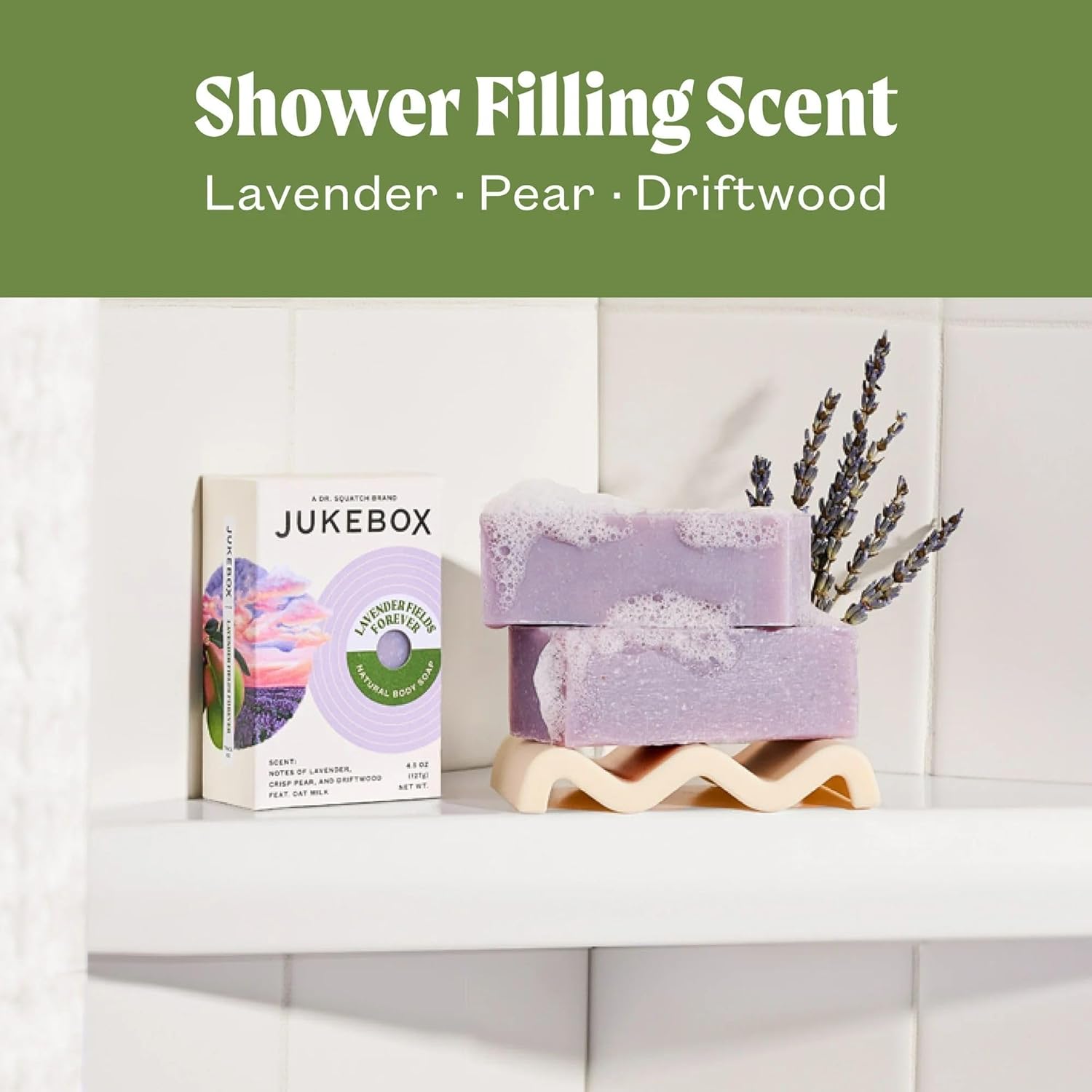 JUKEBOX Soap Sampler Gift Pack- 5 Bar Soaps- Lavender Fields Forever, Rose Hips Don't Lie, Skyy Blue Malibu, That's Limone, Born To Be Wild