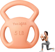 Yes4All Kettlebell 10&15lb Weight with Wide Multigrip Handle for Dumbbell Weights Exercises, Full Body Workout Equipment
