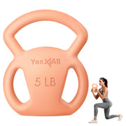 Yes4All Kettlebell 10&15lb Weight with Wide Multigrip Handle for Dumbbell Weights Exercises, Full Body Workout Equipment