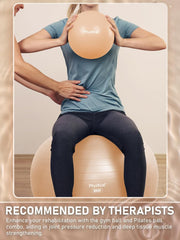 Yoga Ball for Exercise, Pilates Set, 4 Sizes Fitness Ball for Workout, Birthing, Pregnancy, Physical Therapy- Pump Included