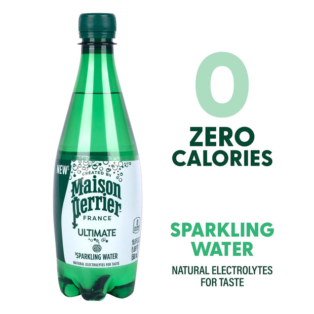 Perrier Sparkling Natural Mineral Water, 16.9 Oz, Case Of 24 Bottles