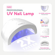 SUNUV Gel Nail Polish Kit with UV Light, Gel Polish Nail Kit Base and Glossy Top Coat Set 12 Colors Manicure Tools Gift for Woman