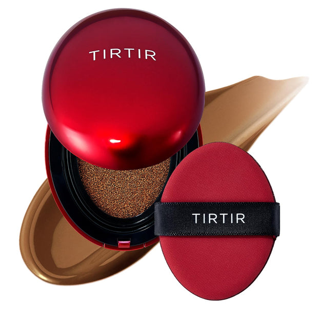 TIRTIR Mask Fit Red Cushion Foundation | Full coverage, Weightless, Skin fit, Satin Glow Finish, Korean Makeup, beauty, Tattoo cover up, Buildable (#29N Natural Beige, 0.63 Fl Oz)