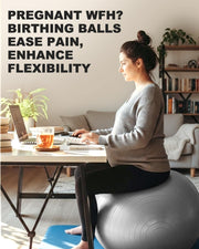 Trideer Yoga Ball – Anti-Burst Exercise Ball for Pregnancy, Office, Birthing, Stretching & Core Workout – Home Gym & Therapy