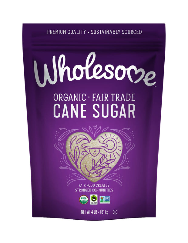 Wholesome Sweeteners 10-Pound Organic Cane Sugar, Fair Trade, Non GMO, Gluten Free, Pure & Vegan, for Baking and Sweetening
