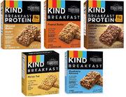 Kind Breakfast Bars New Variety 5 Pack. 1 Box of each: Dark Chocolate, Honey Oat, Peanut Butter, Almond Butter. Total of 40 Bars