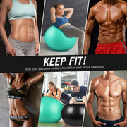 Yoga Ball, 18-30 Inch Extra Thick Exercise Ball for Workout Fitness Balance, Anti Burst Chair for Home and Office Desk, Includes Hand Pump & Workout Guide Access